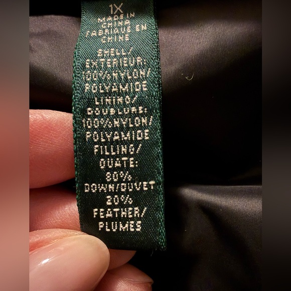 Lauren Ralph Lauren down coat in black. Size 1X. VGUC - Picture 11 of 11